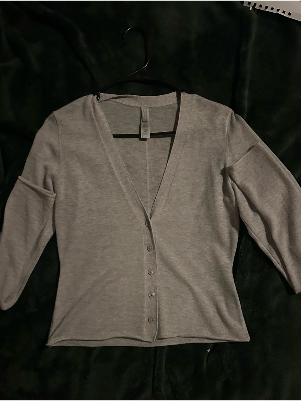 SKIMS gray cashmere cardigan in med